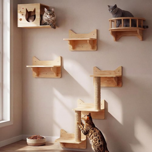 Katzen wandregale set - katzen,