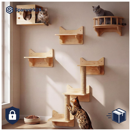 Katzen wandregale set - katzen,