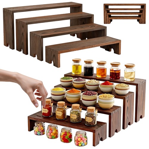 Holzdisplay mit stufen - holzdisplay,